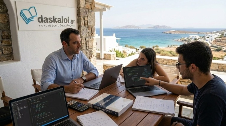 Ιδιαίτερα μαθήματα πληροφορικής ή group - δάσκαλοι online διαδικτυακά ή κατ οίκον