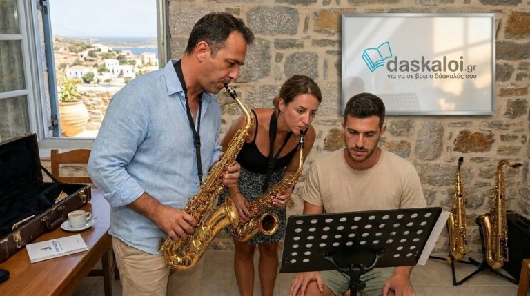 Ιδιαίτερα μαθήματα σαξοφώνου ή group - δάσκαλοι online διαδικτυακά ή κατ οίκον