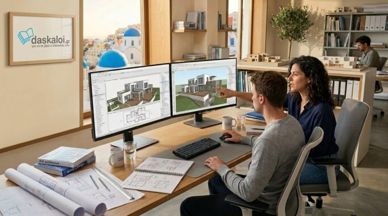 Ιδιαίτερα μαθήματα ArchiCAD ή group - δάσκαλοι online διαδικτυακά ή κατ οίκον