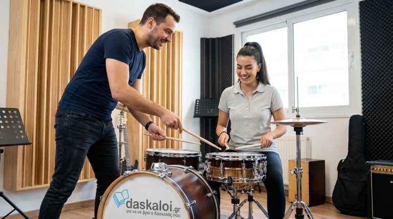 Μάθημα ντραμς με δάσκαλο - ιδιαίτερα drums (τύμπανα) σε studio και στο σπίτι